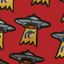 Extraterrestres - Aplicacion bordada con pega ; 1 pieza