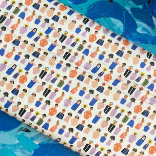 People Fabric- 100% Cotton Print Fabric, 44/45" Wide