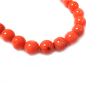 Smooth Round Pink Coral Beads, 10mm - 1 strand