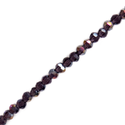 Purple Double AB, Round Faceted Glass Bead, 3mm; 1 strand