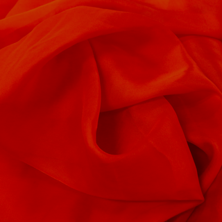 Red, 100% Natural Silk Chiffon Fabric, 56/58" Wide- 1 Yard
