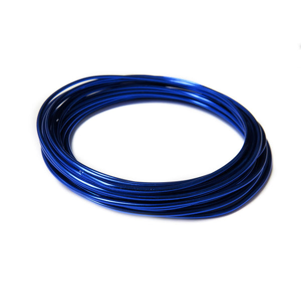 Aluminum Wire, Blue, 2mm, 5 yard roll; 1 roll