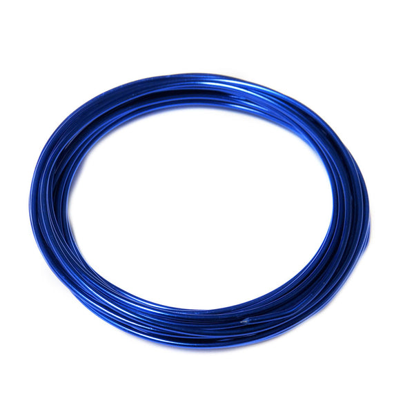 Aluminum Wire, Blue, 2mm, 5 yard roll; 1 roll