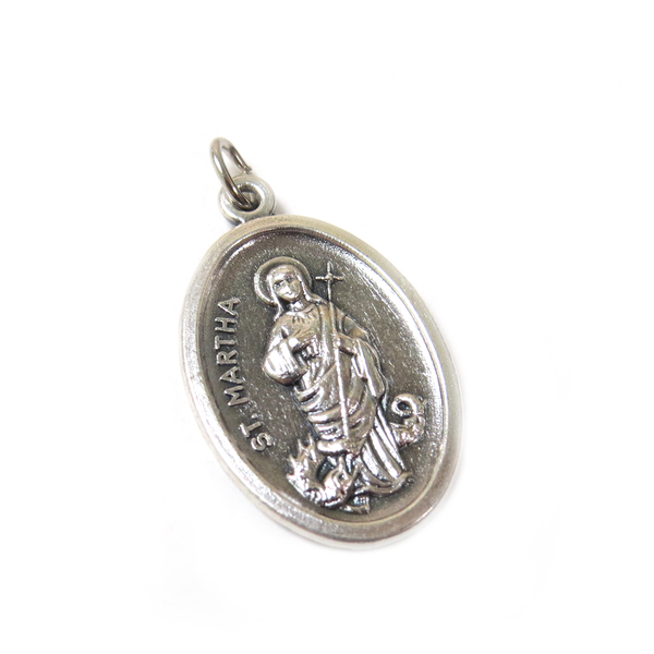Dije de Santa Marta, Estilo Italiano en Plata Antigua- 1 pieza