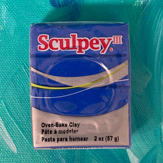 Polymer Clay Sculpey III, Blue; 1 piece