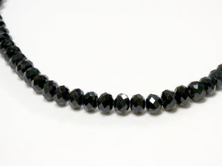Rondelle de Cristal- Negro/ Crystal Rondelle- Jet Black