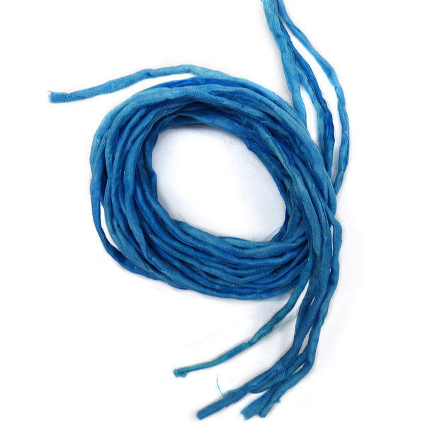 Silk Cord, Sky Blue, 39" Long; 1 piece