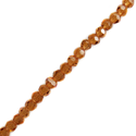 Smoked Topaz, Round Faceted Glass Bead, 4mm; 1 strand