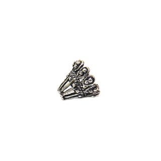 Large Fancy Cone Shaped End Cap, Sterling Silver, 10x11mm - 1 piece