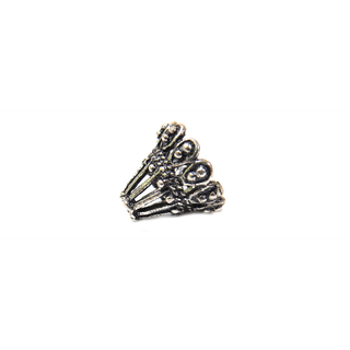 Large Fancy Cone Shaped End Cap, Sterling Silver, 10x11mm - 1 piece