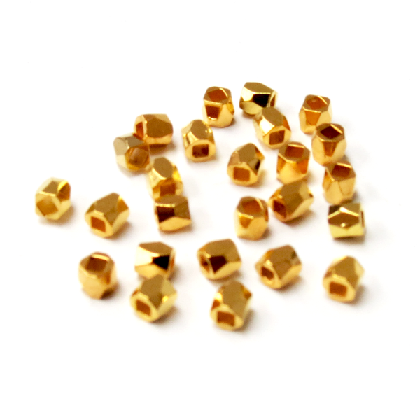 Cube Spacer Bead Faceted- 3mm; 25pcs