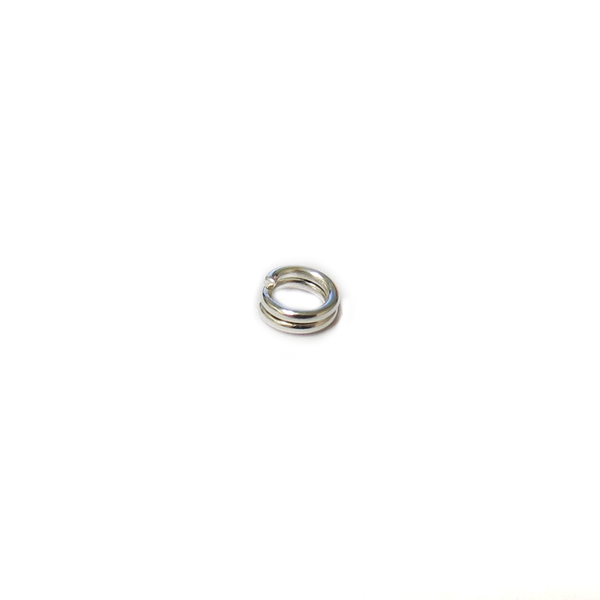 Split Ring, Silver Plated, Brass, 4mm