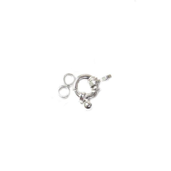 Spring Ring Clasp, Sterling Silver, 12x20mm - 1 piece