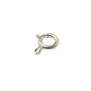 Spring Ring Clasp, Sterling Silver, 11x10mm - 1 piece