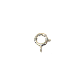 Spring Ring Clasp, Sterling Silver, 11x10mm - 1 piece