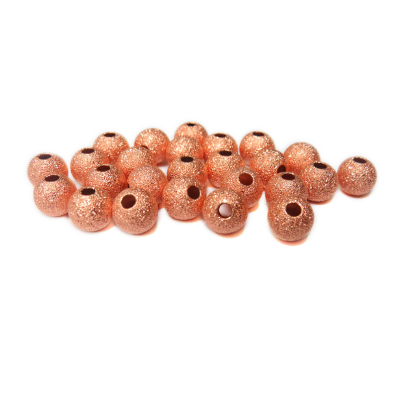 Stardust Spacer Beads, Copper-8mm; 25pcs
