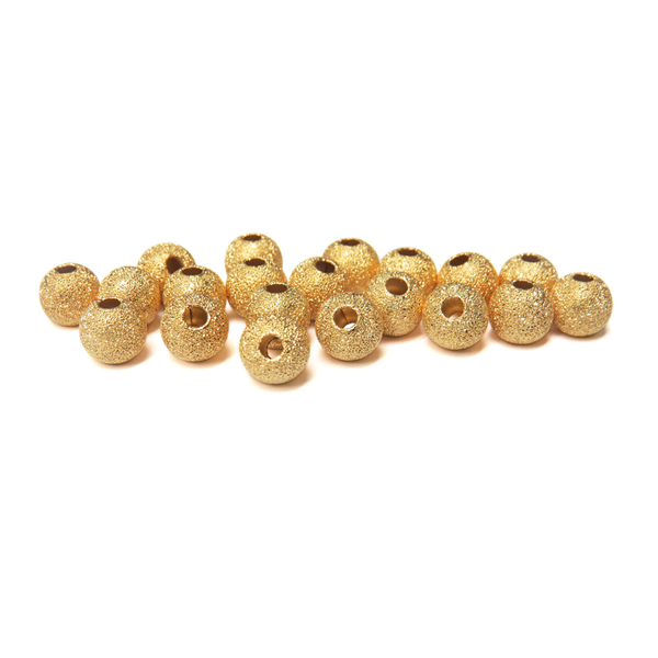 Stardust Spacer Bead, Gold-8mm; 20pcs
