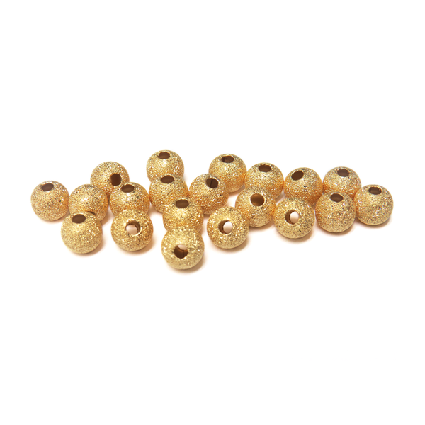 Stardust Spacer Bead, Gold-8mm; 20pcs