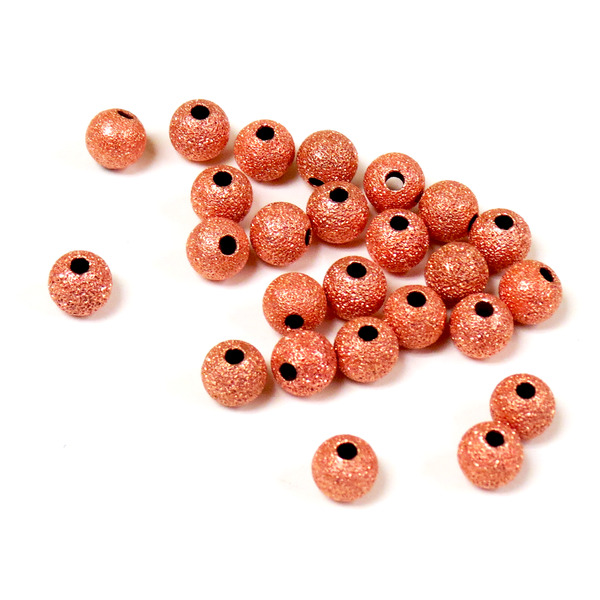 Stardust Spacer Beads, Copper-6mm; 25pcs