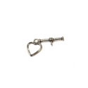 Heart Toggle Clasp, Sterling Silver, 6x4mm; 1 piece