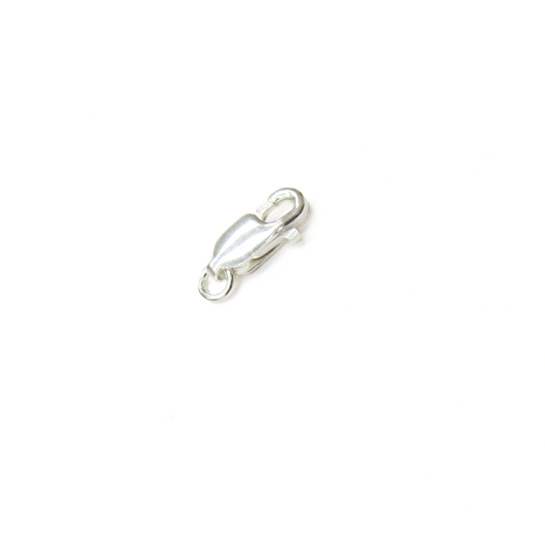 Lobster Clasp With Ring, Sterling Silver, 10x4mm; 1 piece