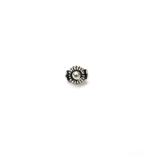 Tibetan Style Flower Spacer, Sterling Silver, 6mm; 1 piece