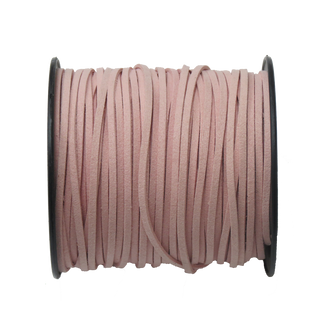 Suede Cord, 3mm- Light Pink; per yard