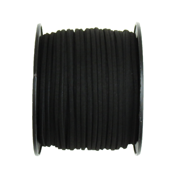 Suede Cord, 3mm-Black; per yard