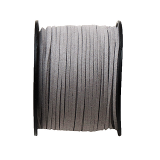 Suede Cord, 3mm-Gray; per yard