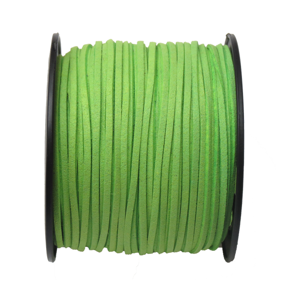 Suede Cord, 3mm-Neon Green; per yard
