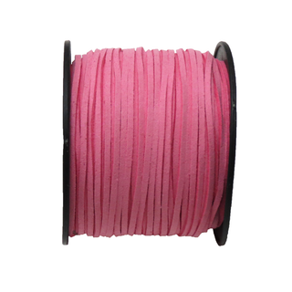 Suede Cord, 3mm- Pink; per yard