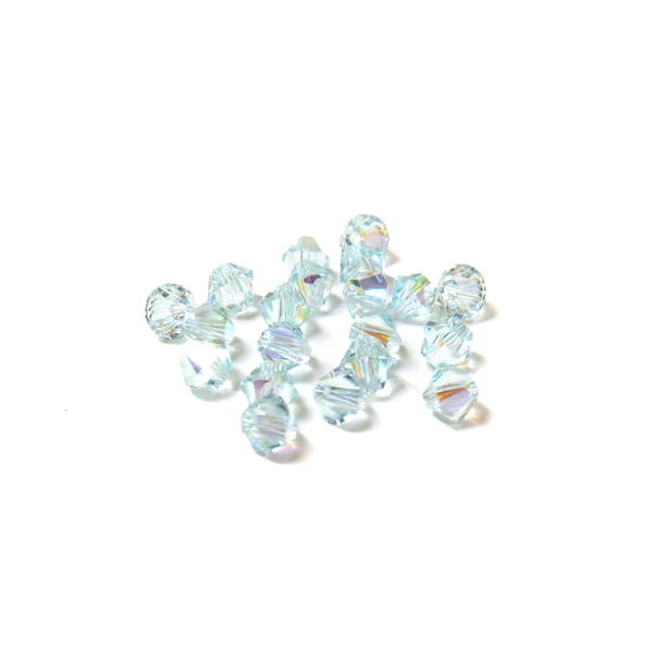 Swarovski Crystal, Bicone, 4mm - Light Azore AB; 20 pcs