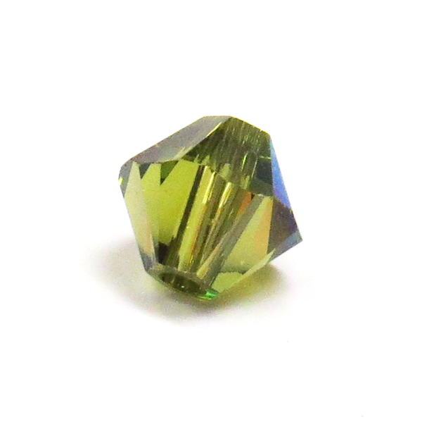 Swarovski Crystal, Bicone, 5mm - Olivine AB; 20 pcs