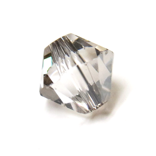 Swarovski Crystal, Bicone, 6mm - Crystal Satin; 20 pcs