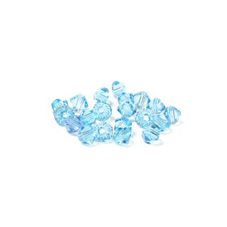 Swarovski Crystal, Bicone, 4mm - Aquamarine; 20 pcs