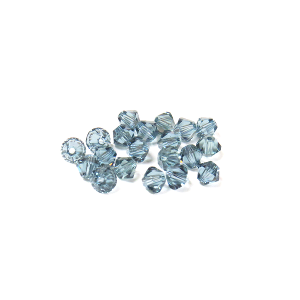 Swarovski Crystal, Bicone, 4mm - Indian Sapphire; 20 pcs