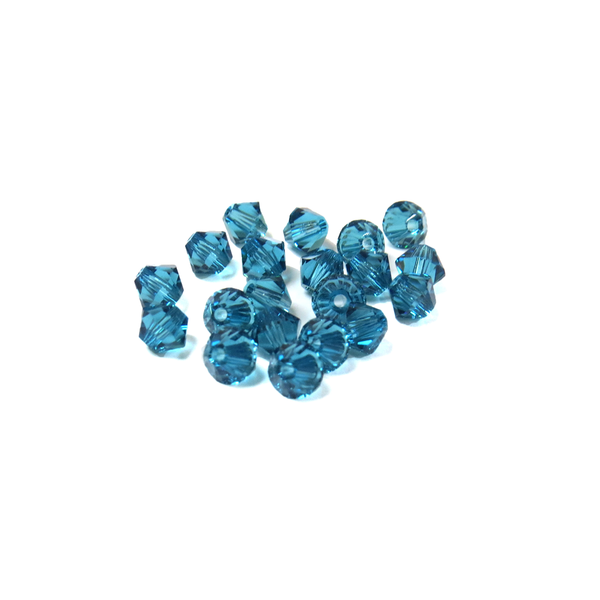 Swarovski Crystal, Bicone, 4mm - Indicolite; 20 pcs