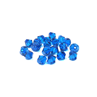 Swarovski Crystal, Bicone, 6mm - Capri Blue; 20 pcs