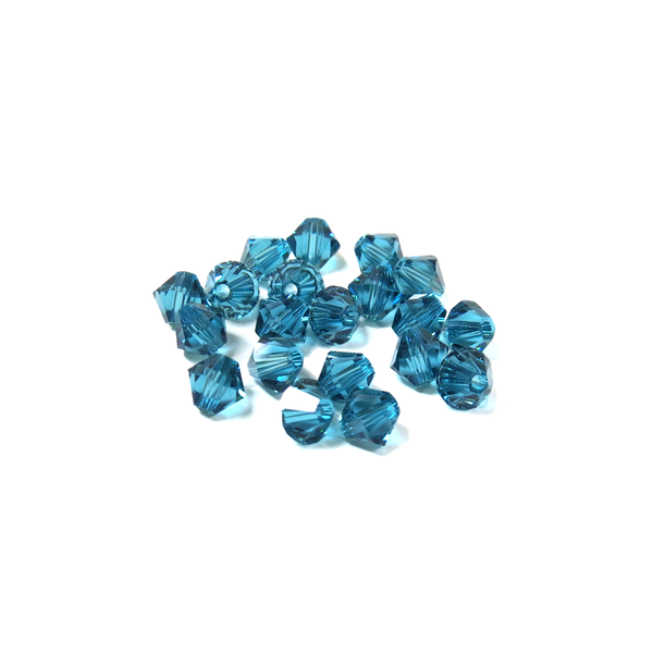 Swarovski Crystal, Bicone, 5MM - Indicolite; 20pcs