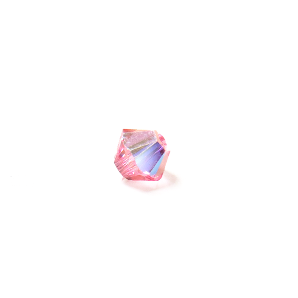Swarovski Crystal, Bicone, 4mm - Light Rose AB; 20 pcs
