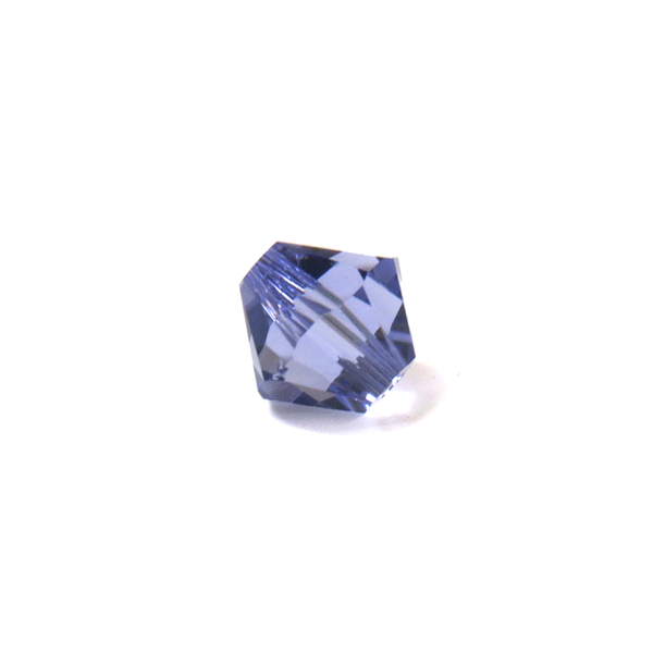 Swarovski Crystal, Bicone, 6mm - Tanzanite AB; 20 pcs