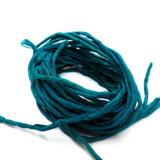 Silk Cord, Teal, 39" Long; 1 piece