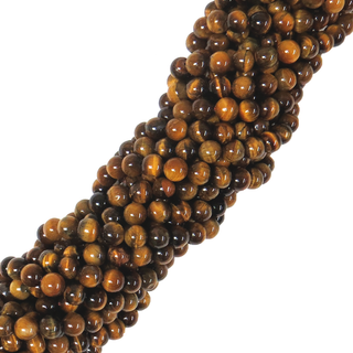 Ojo de Tigre / Tiger Eye Gemstone Beads - 8mm Round