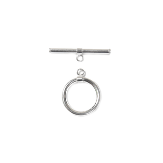 Toggle Smooth Round Clasp, Sterling Silver, 10mm