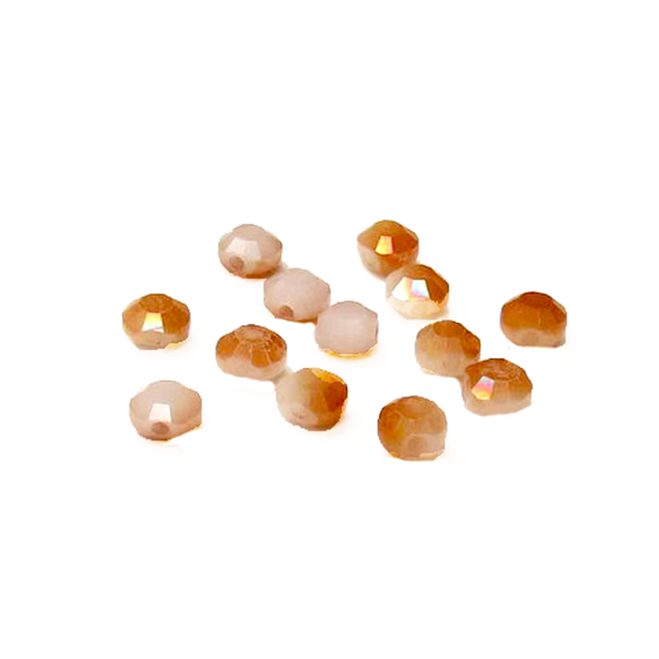 Two Tone Topaz AB, Faceted Crystal; 6mm - 1 piece