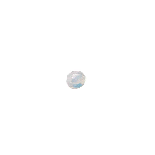 White Opal, Round Faceted Fire Polished; 6mm - 20 pcs