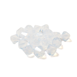 Swarovski Crystal, Bicone, 8mm - White Opal; 20 pcs